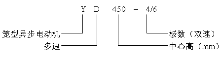 YD系列双速三相异步电动机产品特点及标记方法（6kV）