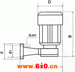转子式输油泵外形及安装尺寸