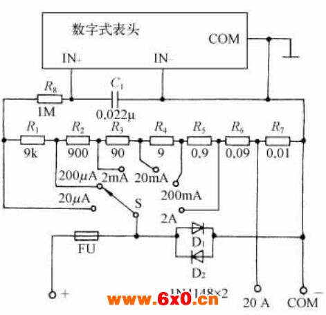 多量程直流电流测量电路.jpg