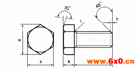 六角螺栓拉伸尺寸