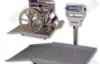 医院透析专用电子秤，安全双侧扶手轮椅秤
