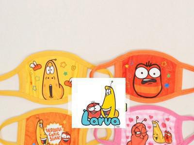 韩国进口正浦货爆笑虫子LARVA儿童抗菌可爱卡通口罩防流感