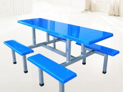 连体玻璃钢餐桌椅 餐桌加厚设计 厚