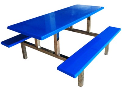 东莞学校食堂玻璃钢餐桌批发 八人位设计 耐用稳固